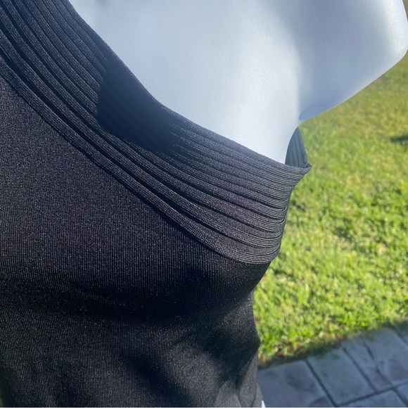 Vintage Wayne Rogers Halter sweater; silk blend; size Small; black - Picture 2 of 8